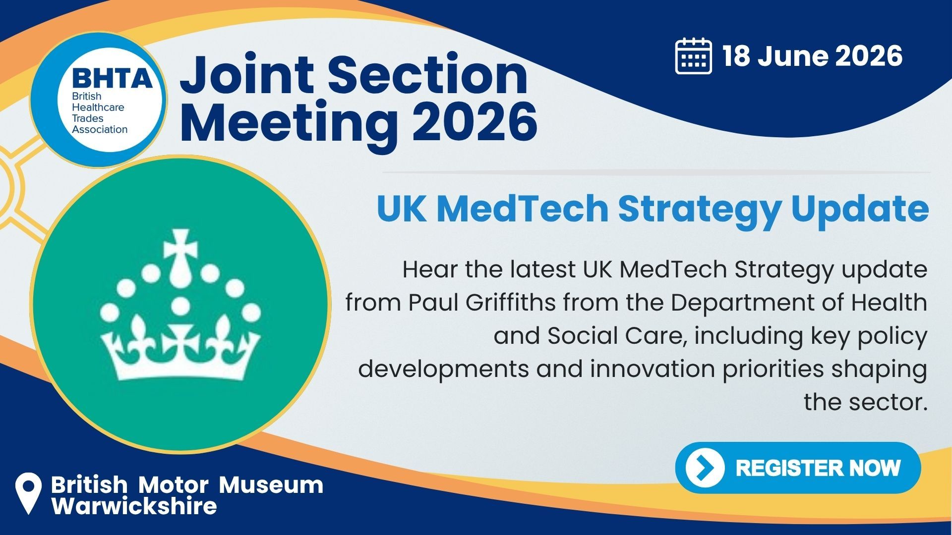 UK MedTech strategy in focus: Join Paul Griffiths at the BHTA Joint Section Meeting 2026